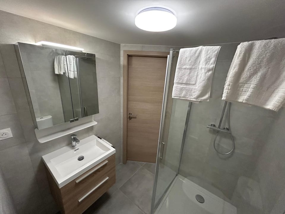 Shower, Bathroom, towels