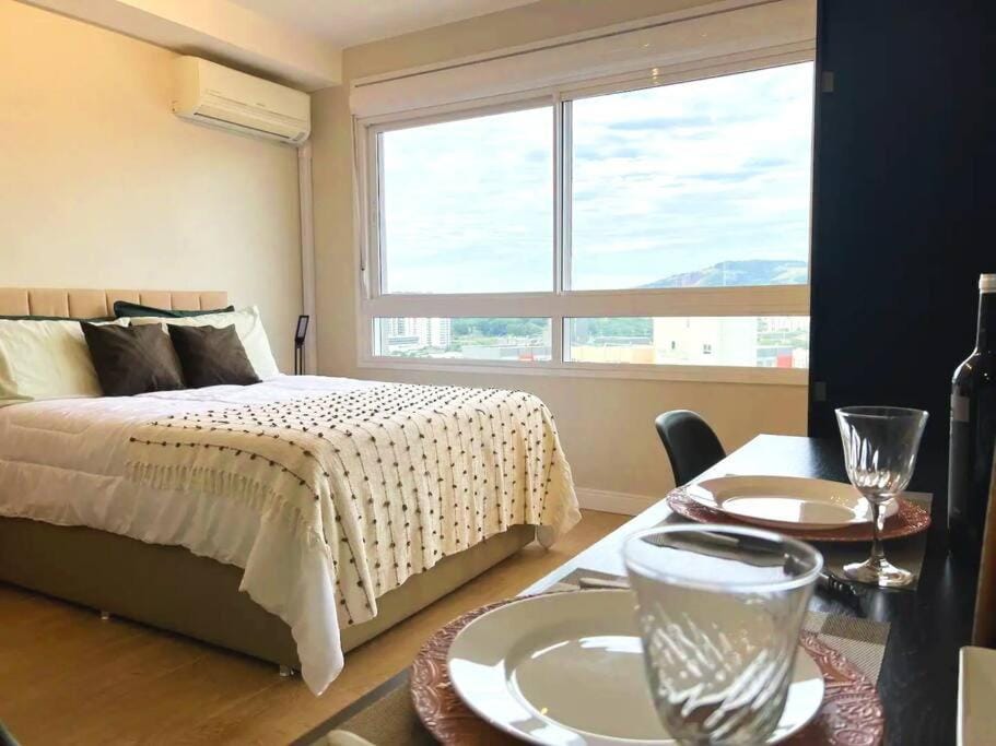 Bed, Natural landscape, Dining area, Bedroom