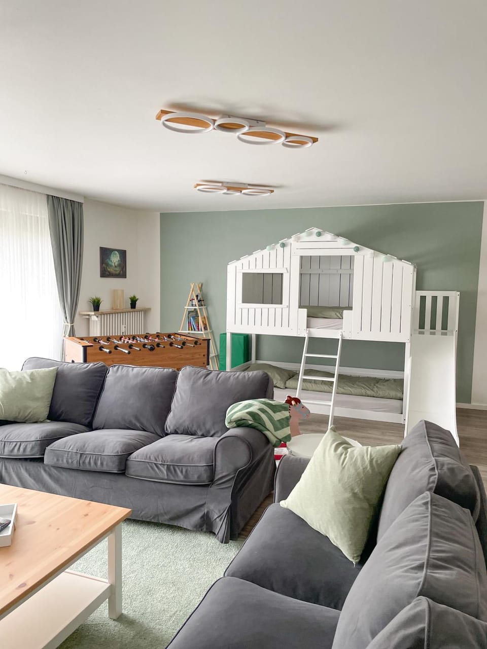 Game Room, Living room, Seating area, bunk bed