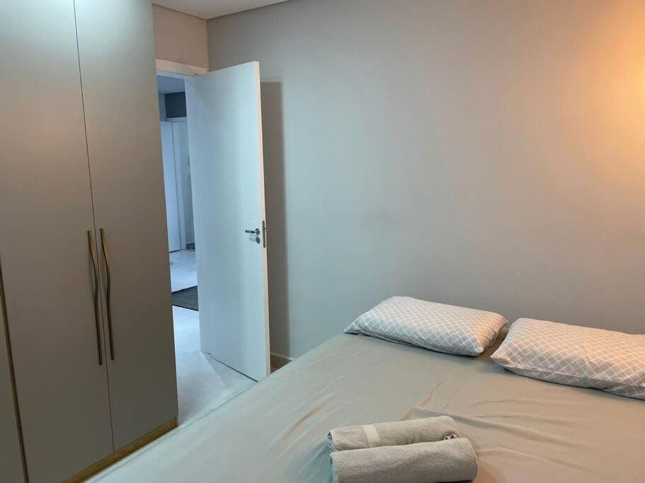 Bed, Photo of the whole room, Bedroom, towels, wardrobe