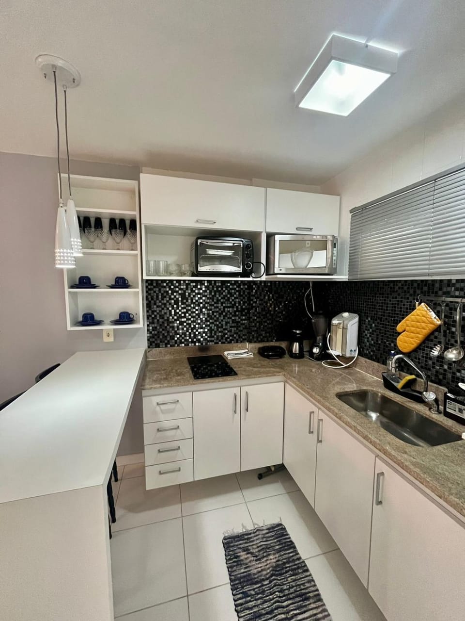 Kitchen or kitchenette, toaster