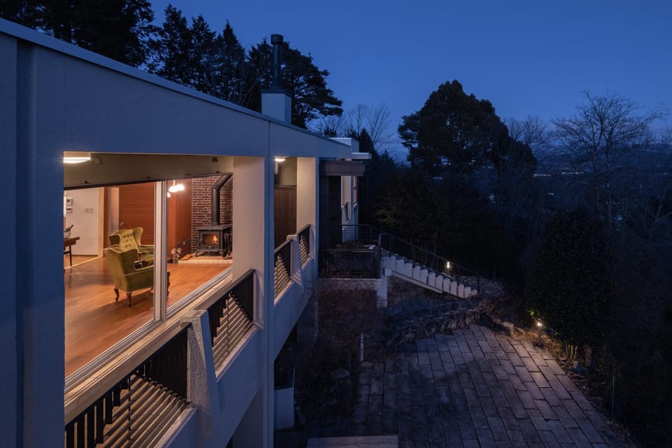 Property building, Night, Natural landscape, Balcony/Terrace