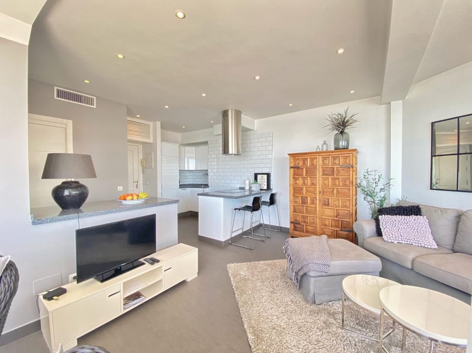 Living room, kitchen