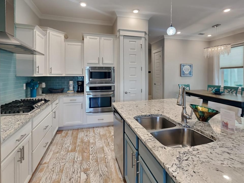 Kitchen or kitchenette, microwave, oven, stove, kitchen