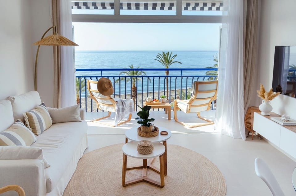 Natural landscape, View (from property/room), Living room, Sea view