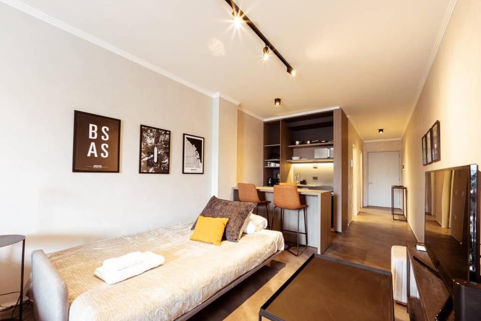 Bed, Living room, Photo of the whole room