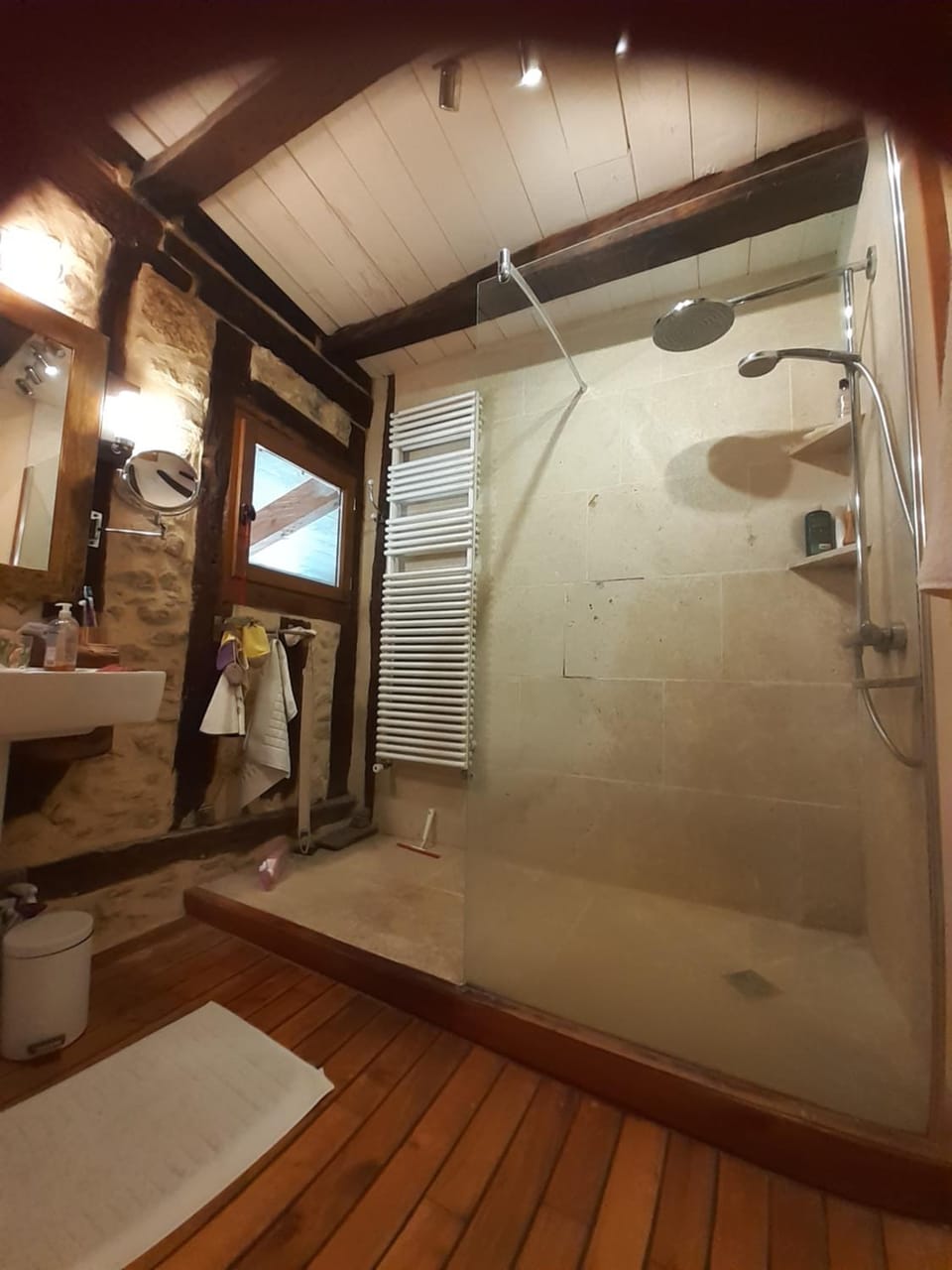 Shower, Property building, Bathroom