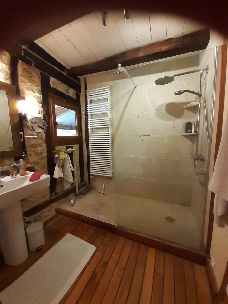 Shower, Property building, Bathroom