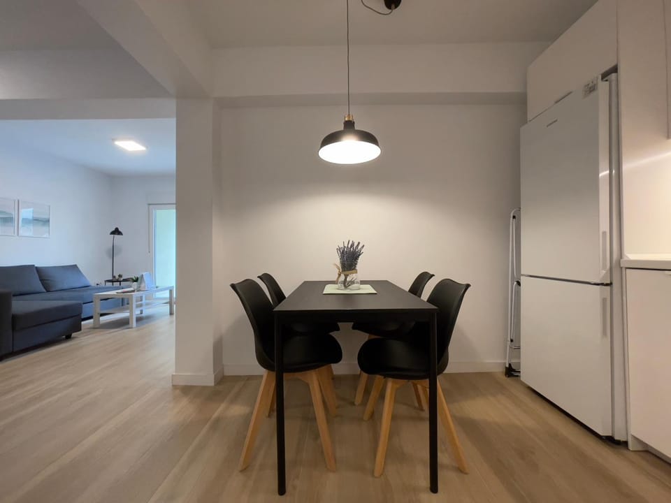 Kitchen or kitchenette, Living room, Dining area