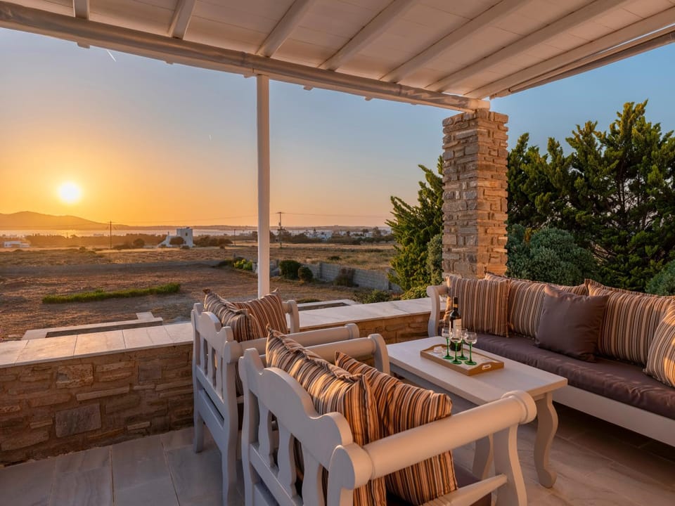 Patio, View (from property/room), Seating area, Sunset