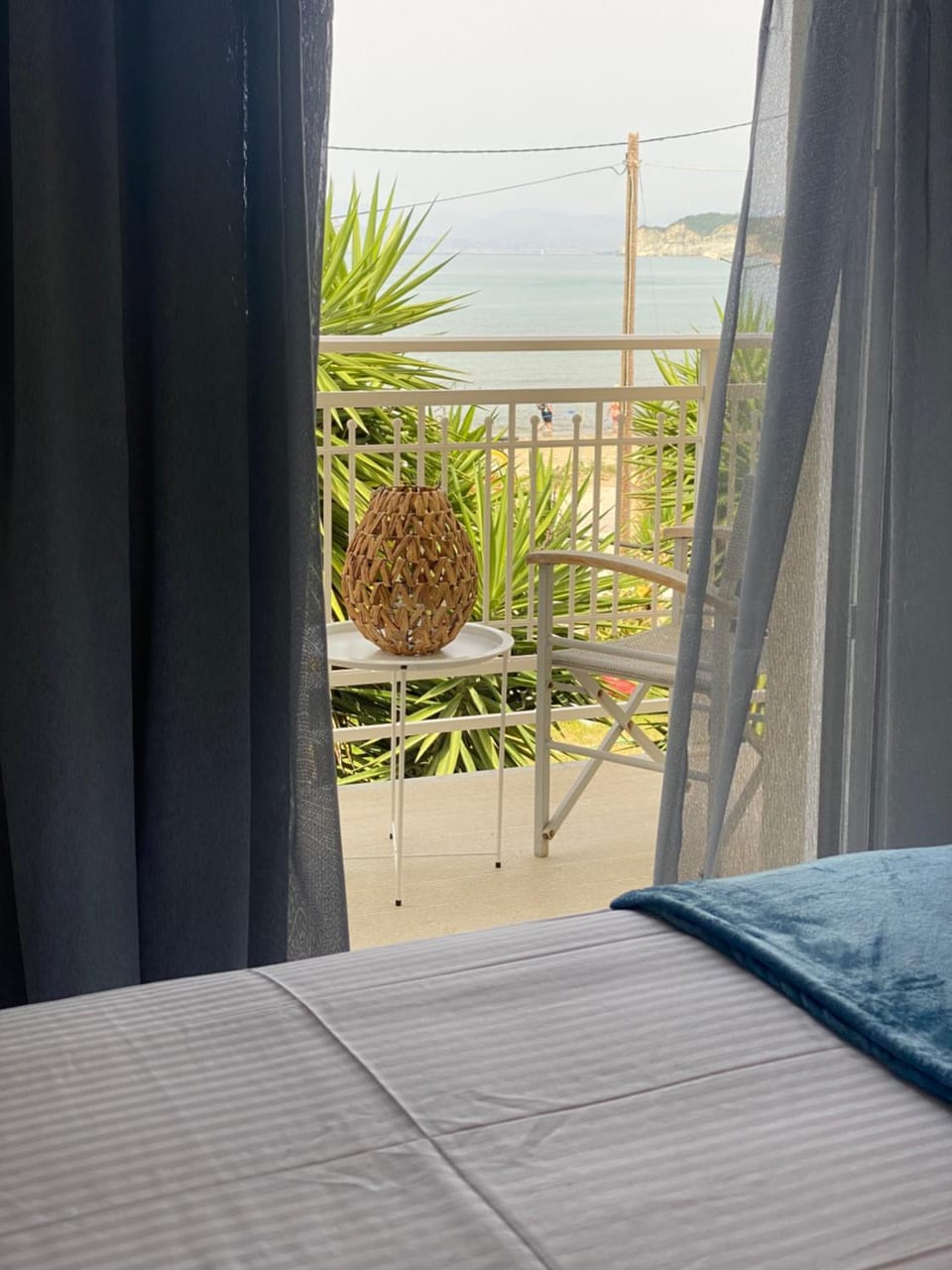 Bed, View (from property/room), Balcony/Terrace, Photo of the whole room, Bedroom, Sea view
