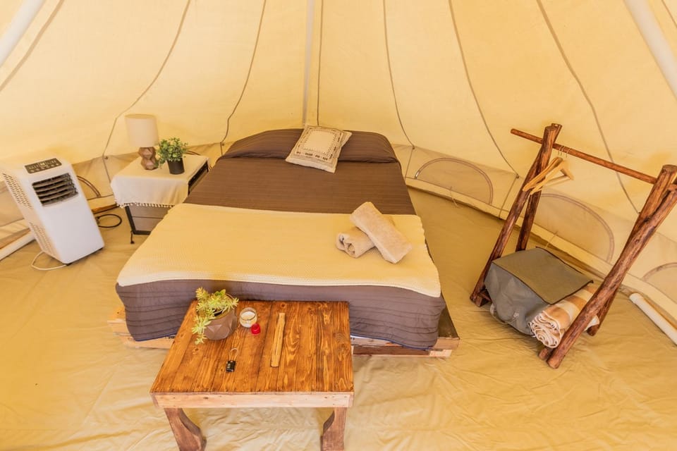 RUSTICO LOUNGE-Tipi With AC in front of the beach Campground/ 
RV Resort in Baja California Sur