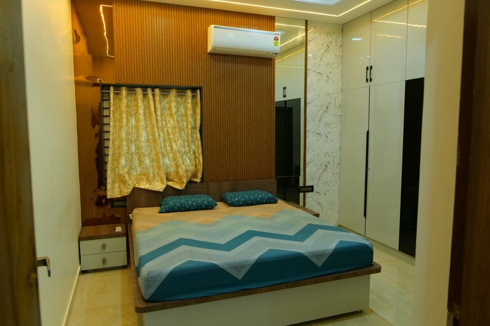 Bed, Bedroom, air conditioner