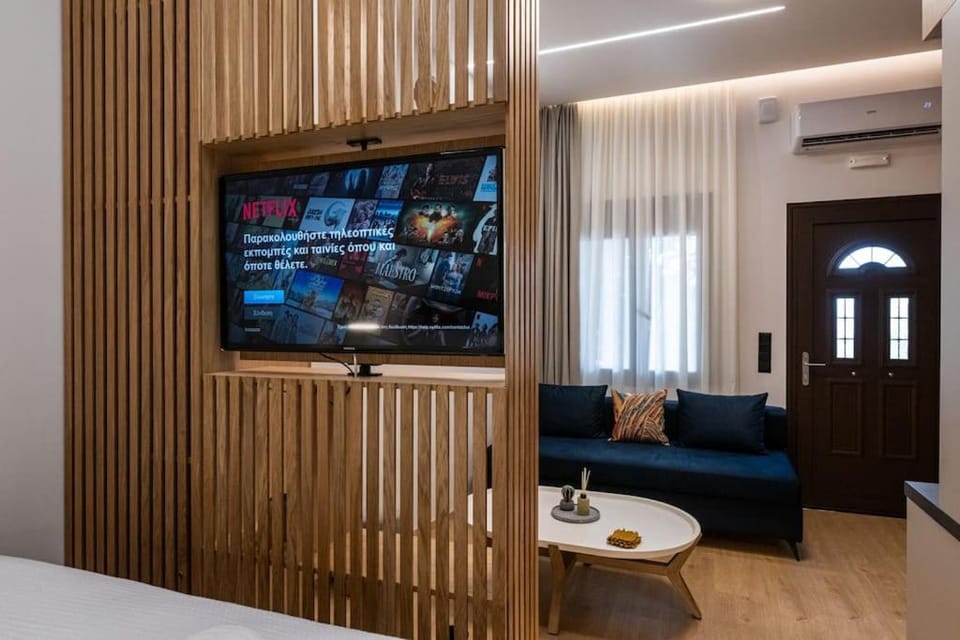 Bed, TV and multimedia, Living room, Photo of the whole room, Evening entertainment, Bedroom, air conditioner