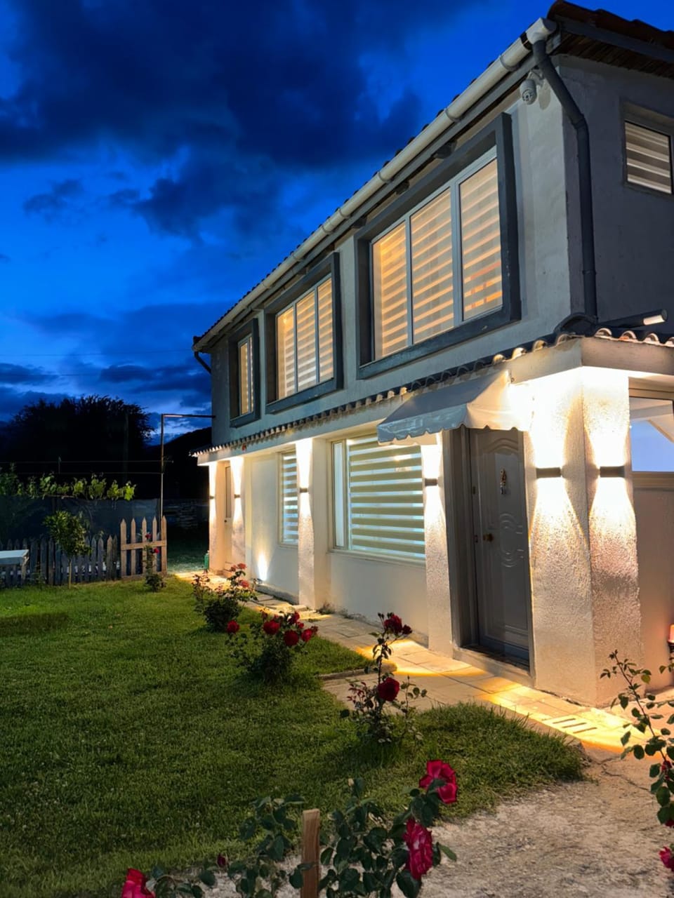 Property building, Night, Garden view