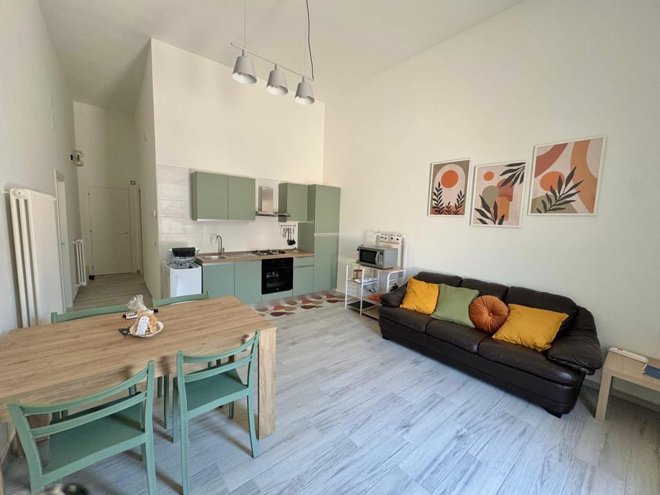 Living room, Seating area, microwave, kitchen