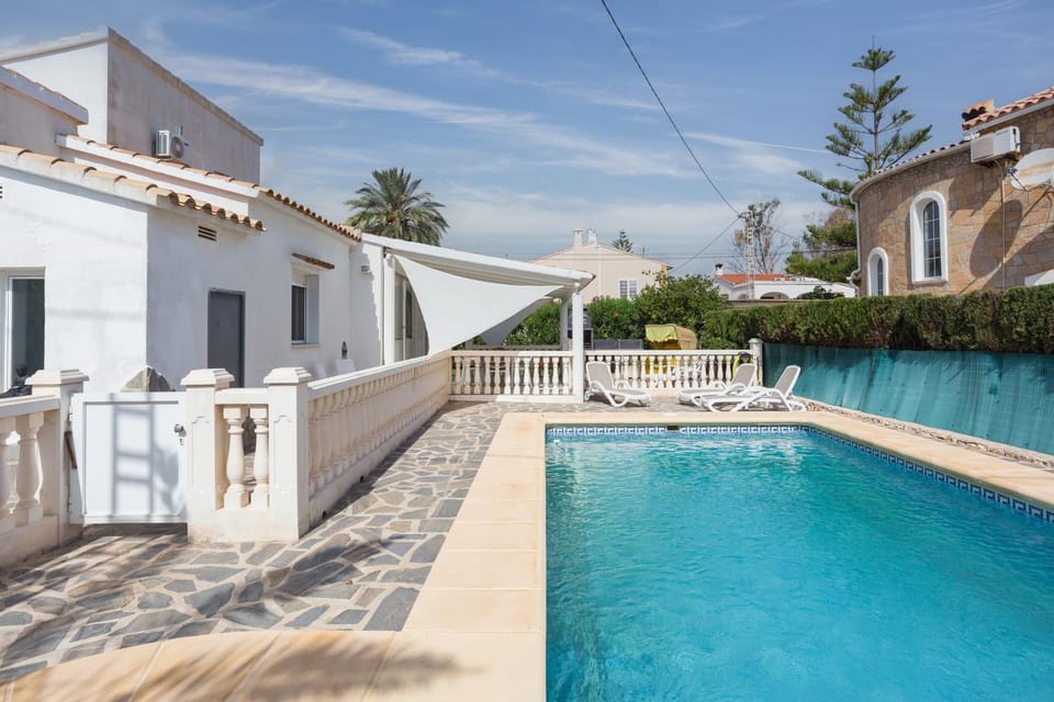 Property building, Living room, Swimming pool