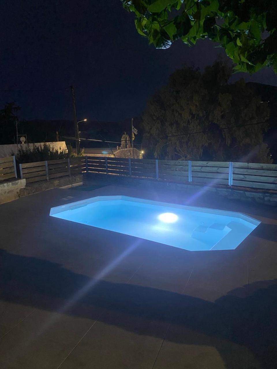 Night, Pool view, Swimming pool