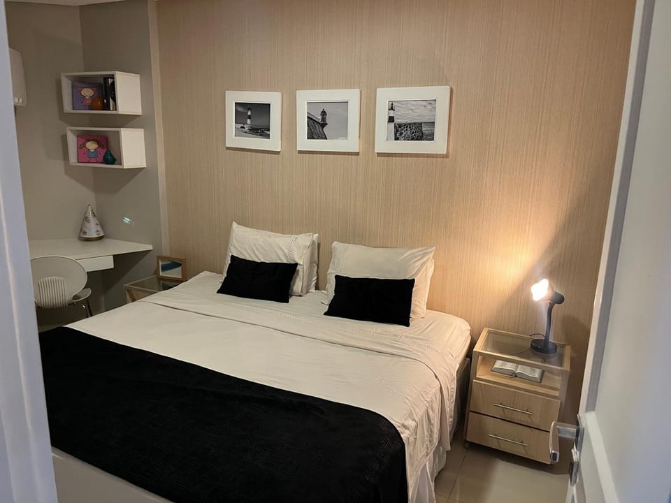 Apartamento ondina circuito carnaval decorado Cama king Apartment in Salvador
