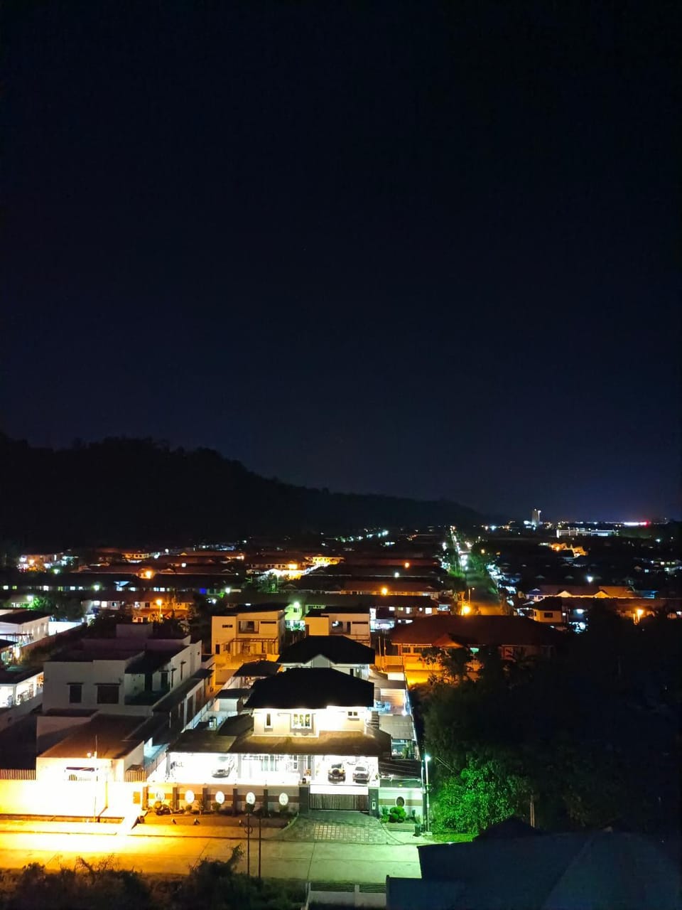 Night, Natural landscape, Mountain view