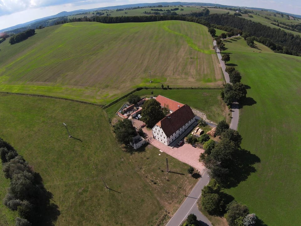 Property building, Natural landscape, Bird's eye view