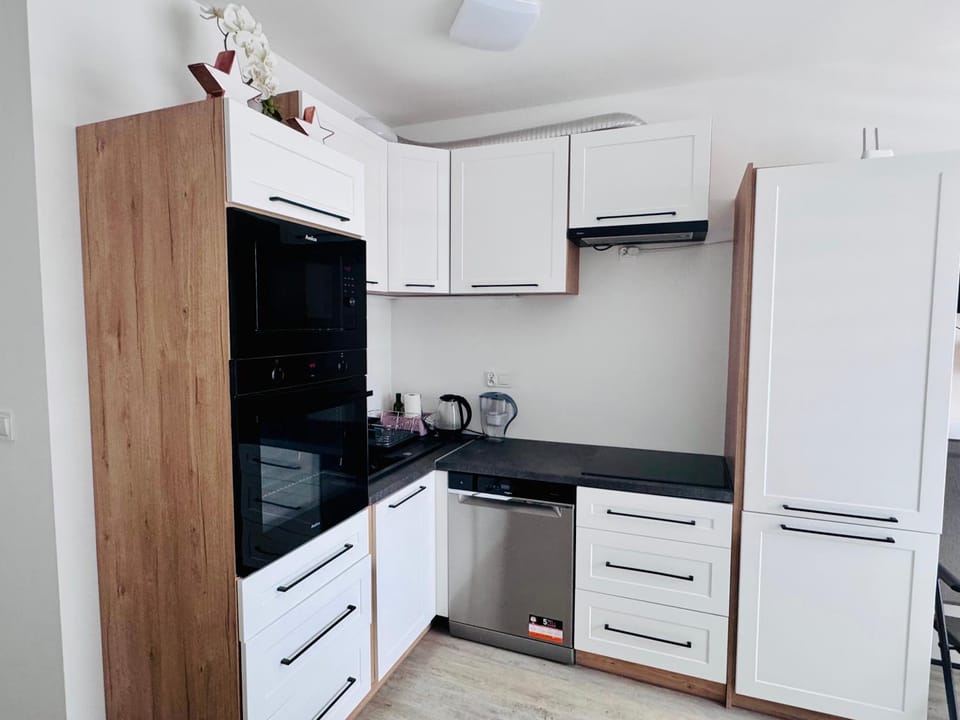 dishwasher, microwave, stove, kitchen