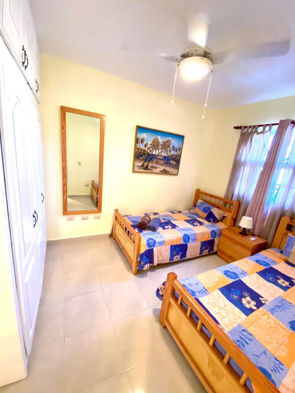 Bed, Photo of the whole room, Bedroom, towels, wardrobe