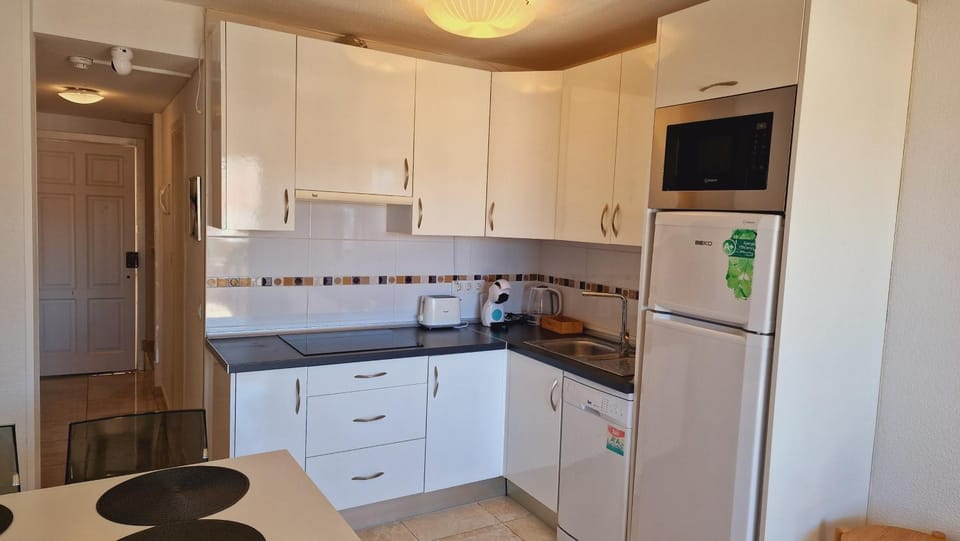 Kitchen or kitchenette, dishwasher, stove