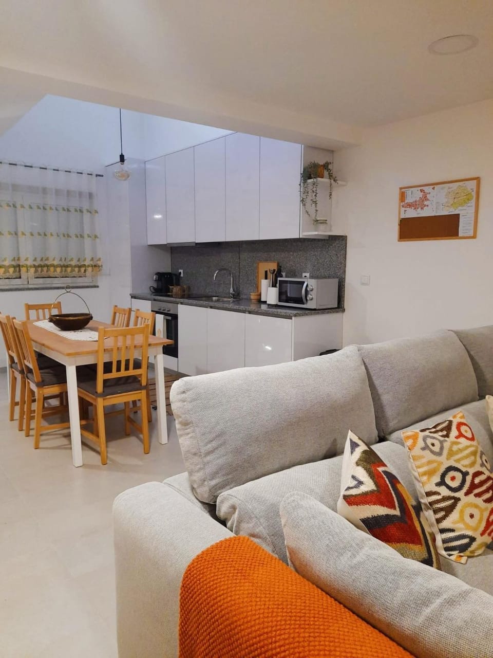Kitchen or kitchenette, Living room, Dining area