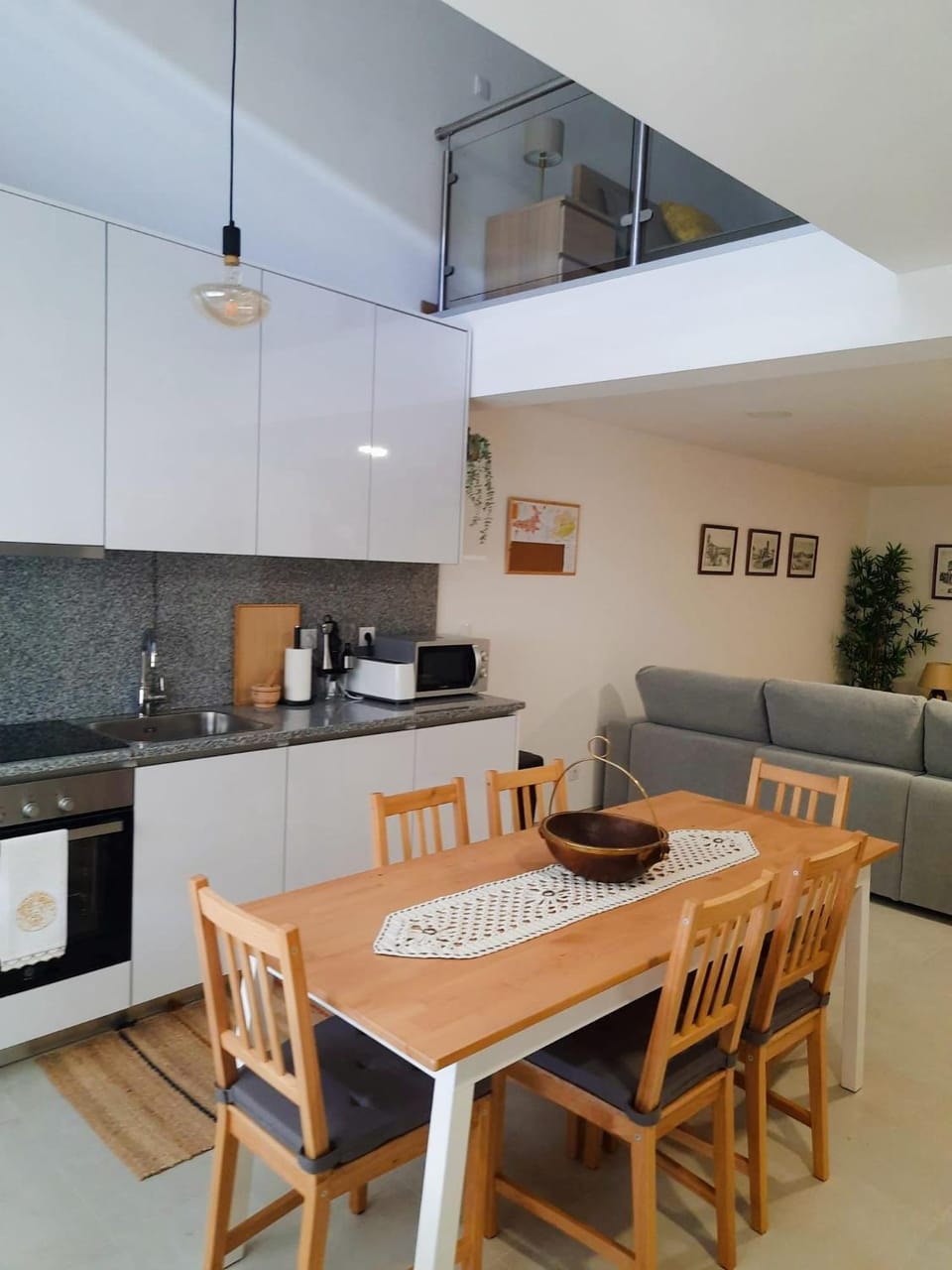 Kitchen or kitchenette, Living room, Dining area