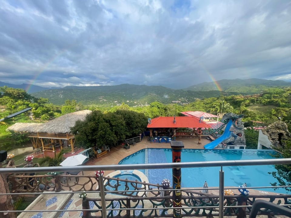 Natural landscape, Mountain view, Pool view, Swimming pool