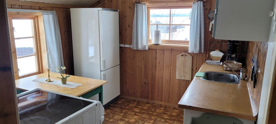 Kitchen or kitchenette, Dining area, stove