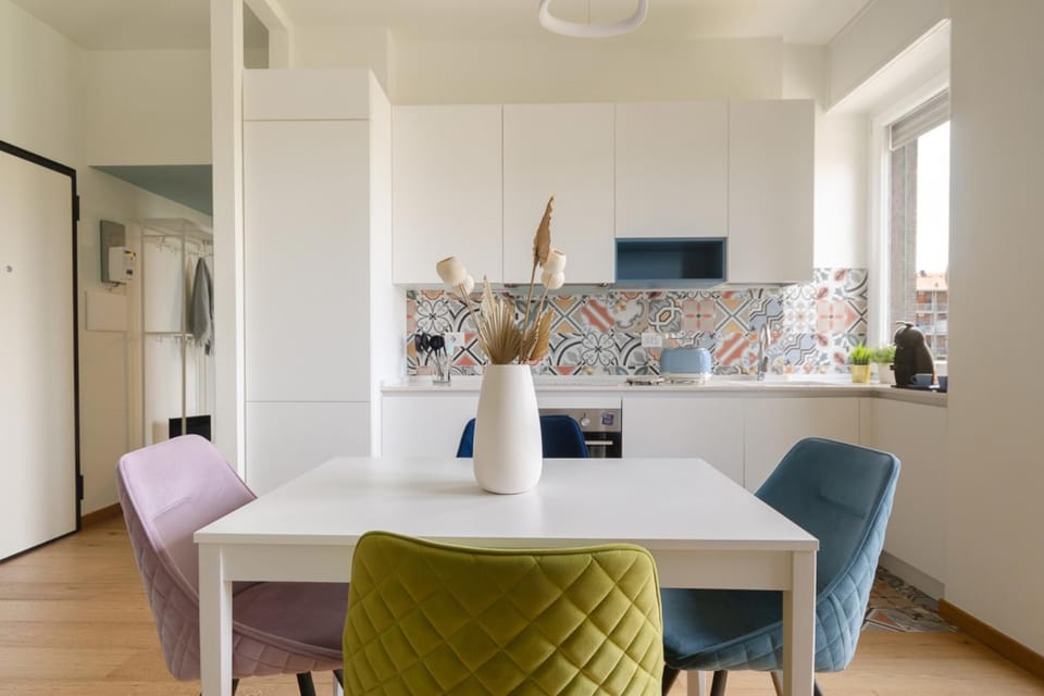 Kitchen or kitchenette, Living room, Dining area, oven, stove, toaster