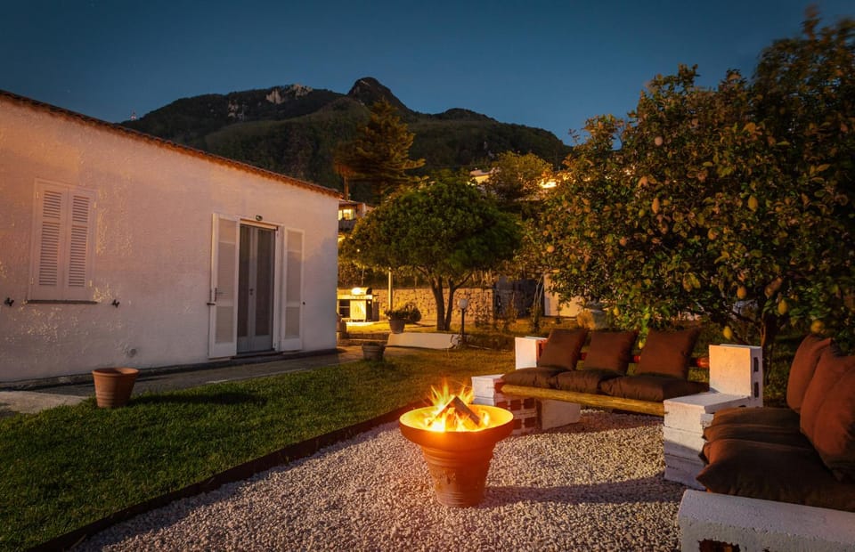 Property building, Night, Natural landscape, Garden, Garden view, Mountain view