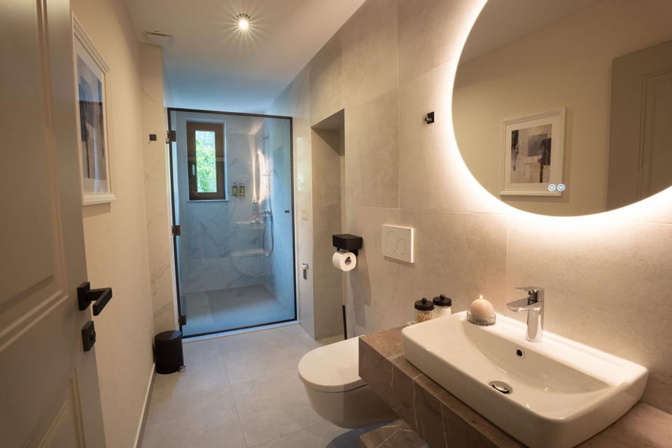 Shower, Toilet, Bathroom, towels