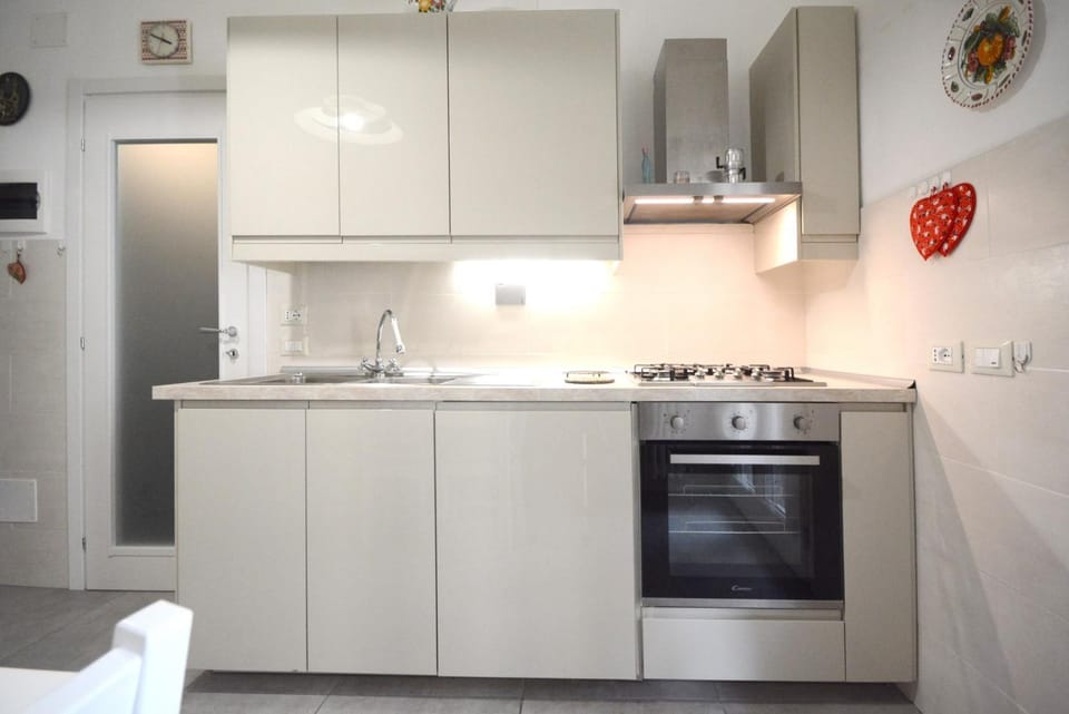 Kitchen or kitchenette, dishwasher, oven, stove