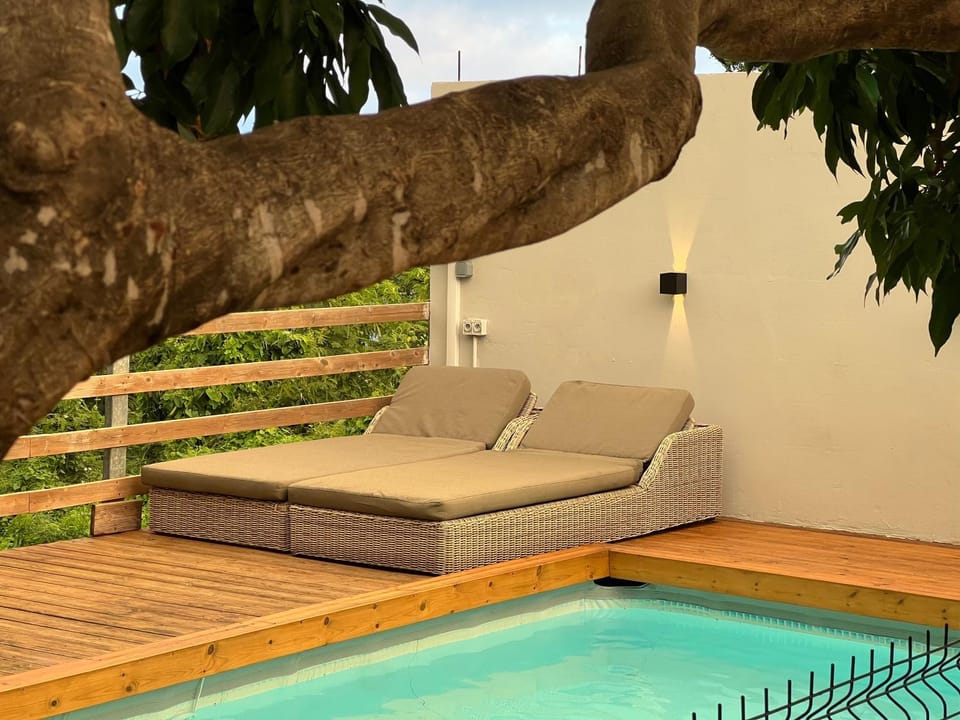 Pool view, sunbed