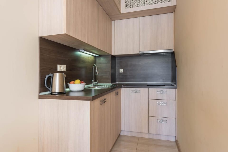 Coffee/tea facilities, Kitchen or kitchenette, minibar, stove