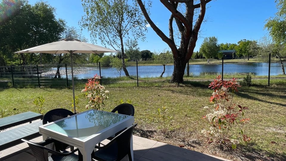 Patio, Garden view, Lake view