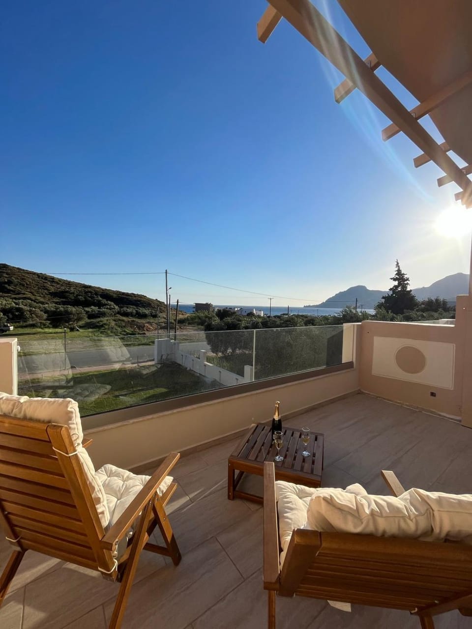 Day, Natural landscape, View (from property/room), Balcony/Terrace, Seating area, Sea view