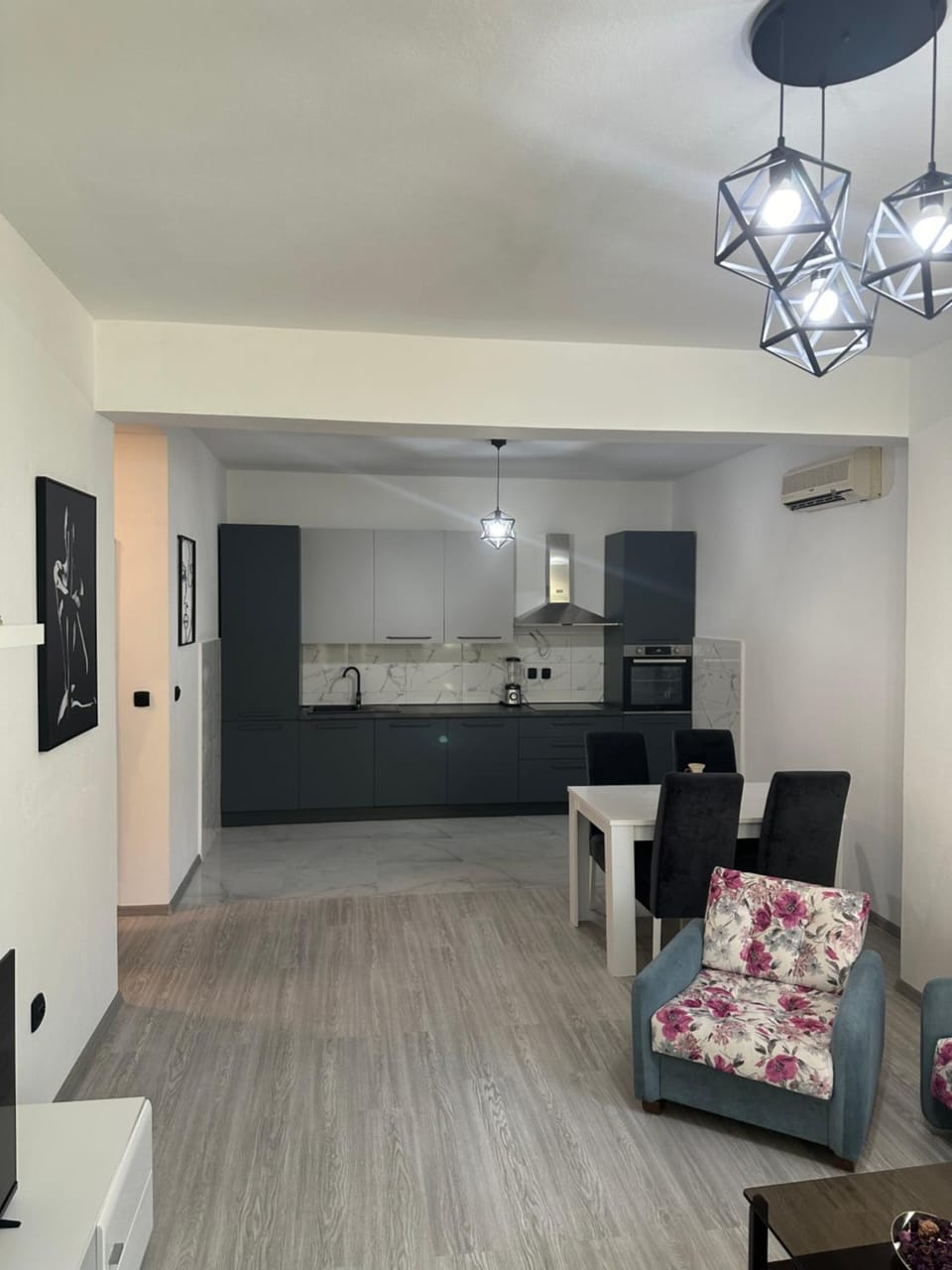 Kitchen or kitchenette, Living room, Seating area, Dining area, oven, stove