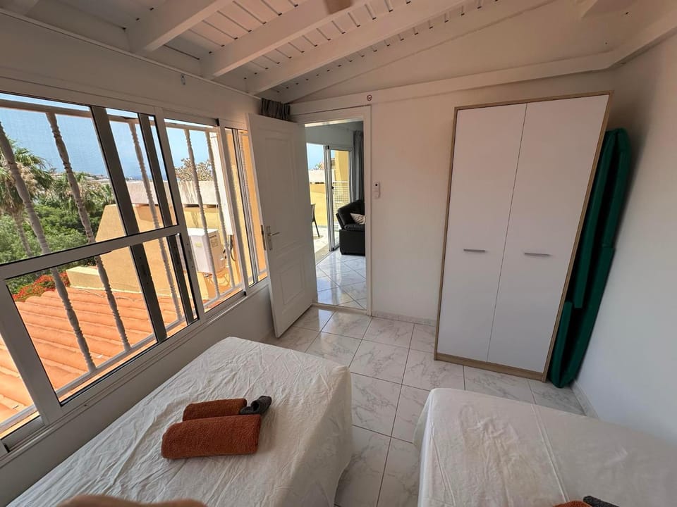 Bed, Photo of the whole room, Bedroom, towels, wardrobe