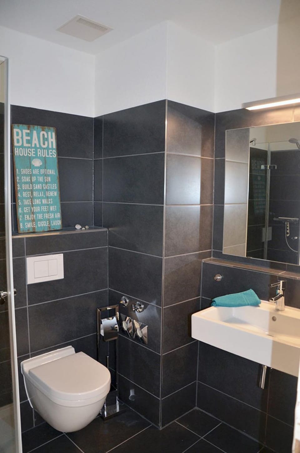 Bathroom, Living room