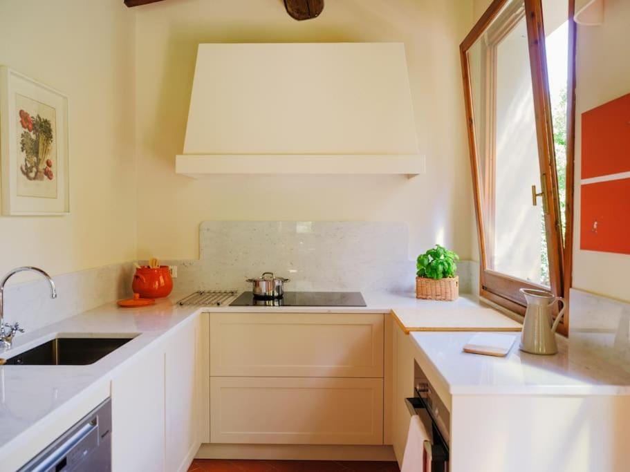 Kitchen or kitchenette, dishwasher, stove, washing machine