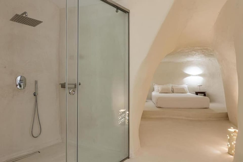 Shower, Bed, Bathroom, Photo of the whole room