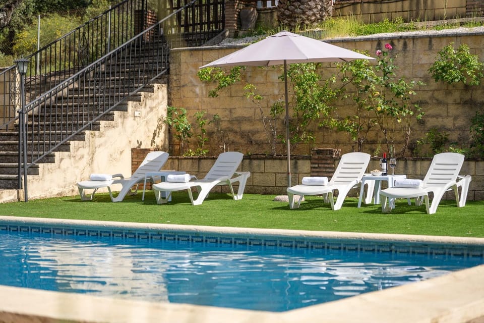 Property building, Living room, Swimming pool