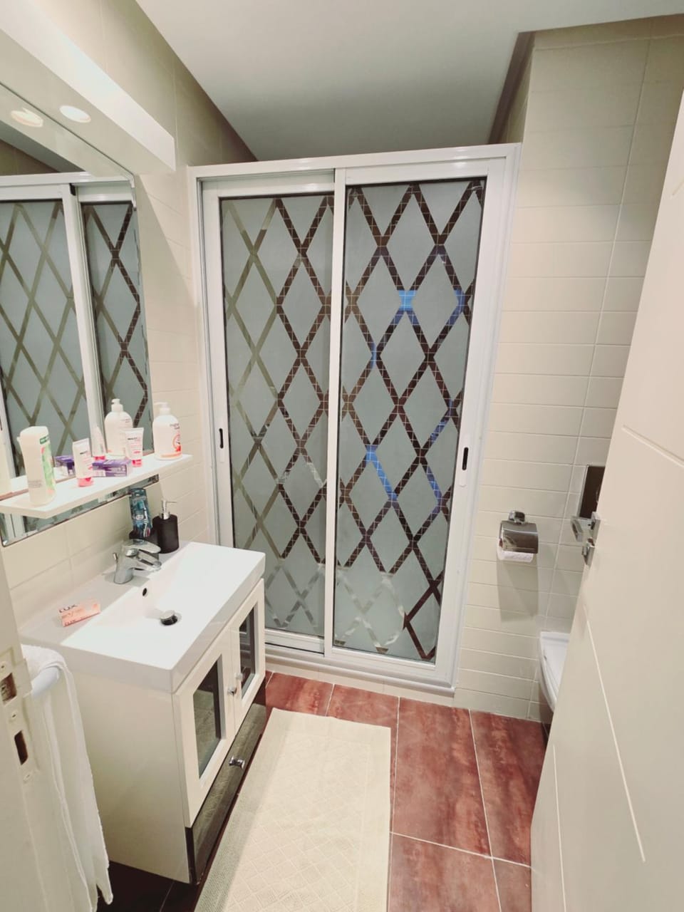 Shower, Toilet, towels