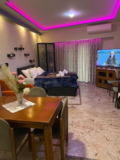 Bed, Living room, Photo of the whole room, Seating area, Bedroom