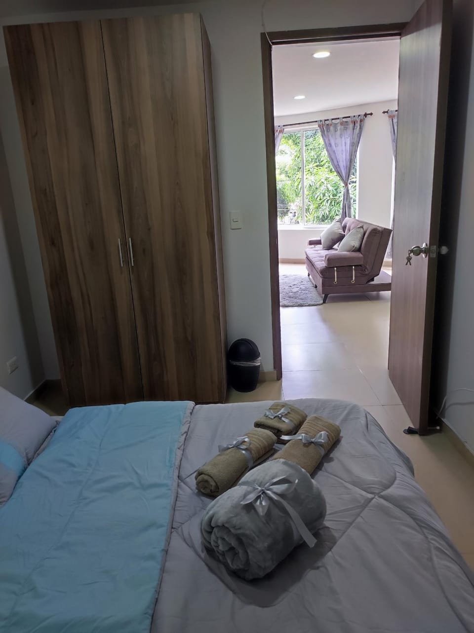 Photo of the whole room, wardrobe