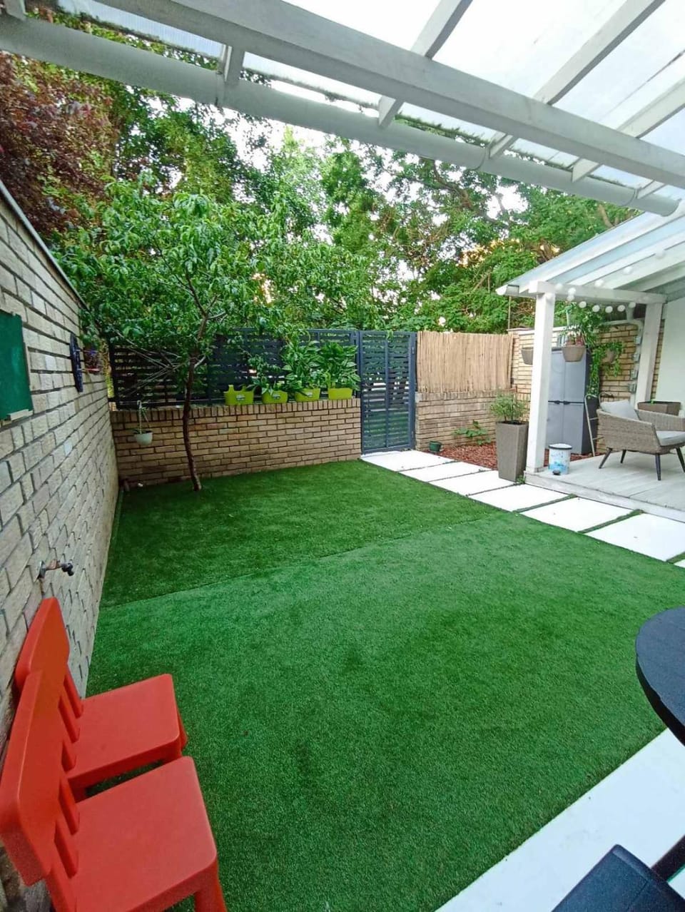 Patio, Garden, Seating area, Garden view